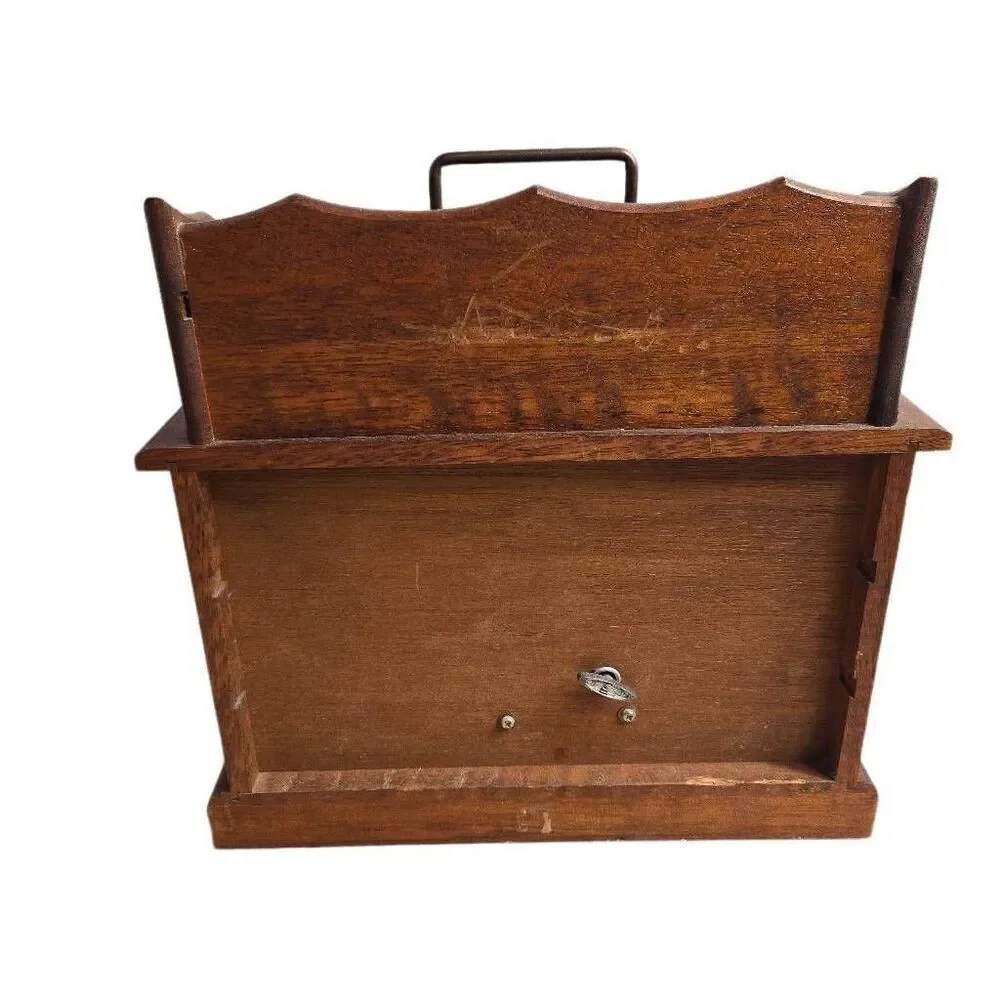 Vintage Wooden Varnished Musical Jewelry Box